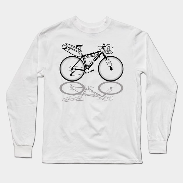 Bikepacking bike Long Sleeve T-Shirt by mailboxdisco